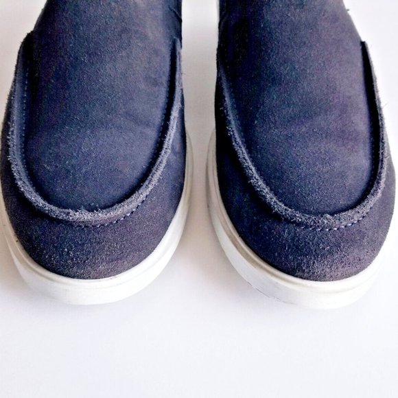 RUDY'S Paris Mommy Navy Nubuck Calfskin Leather Moccasins Sz 43 10 Blue Loafers - Picture 5 of 12